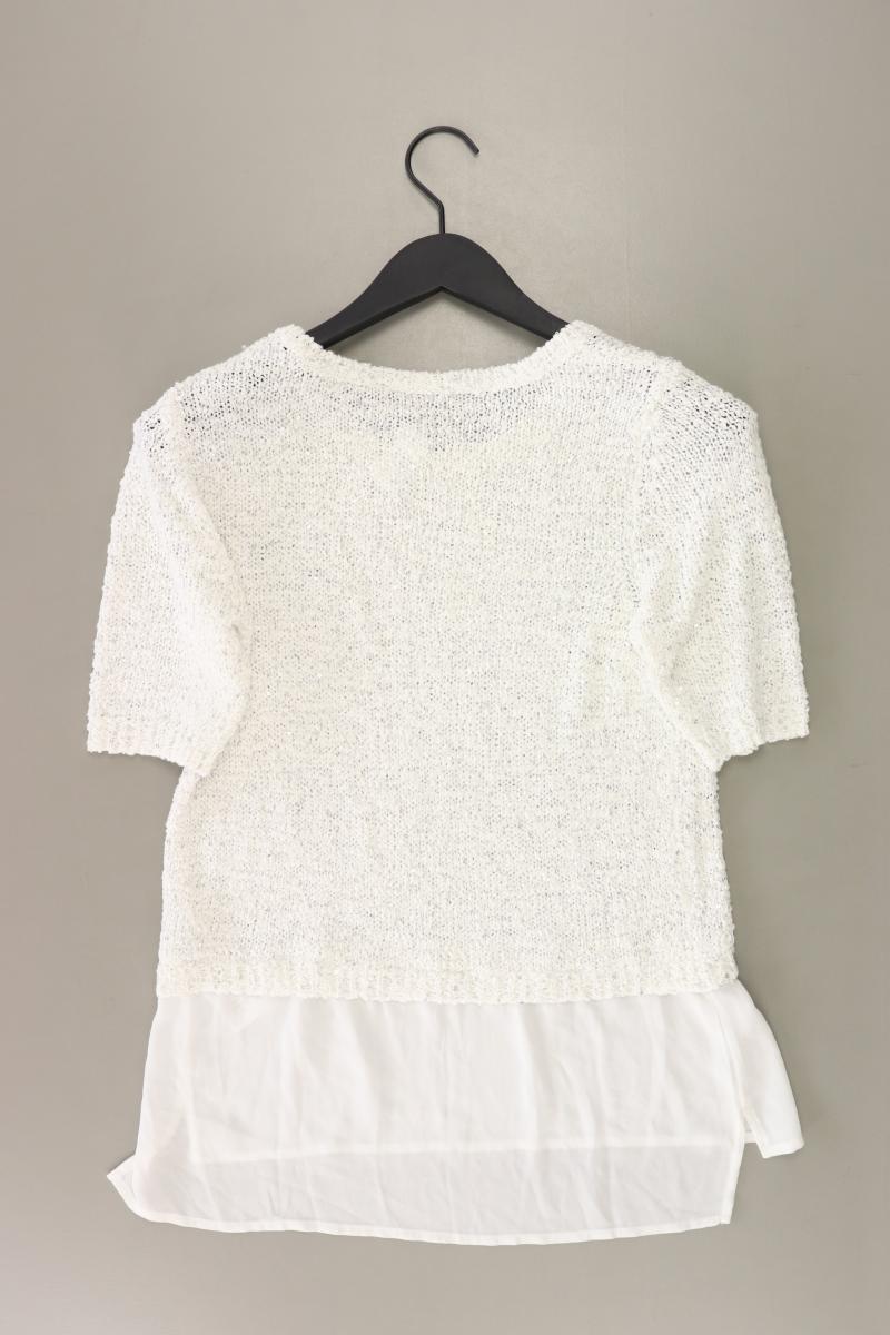Orsay Strickshirt mit Pailletten Gr. S Kurzarm creme aus Polyester