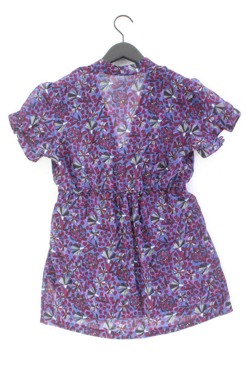 Kurzarmbluse Gr. 38 mehrfarbig aus Polyester