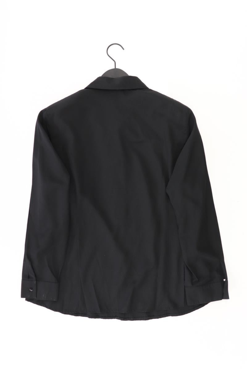 Langarmbluse Gr. 48 Vintage schwarz aus Polyester