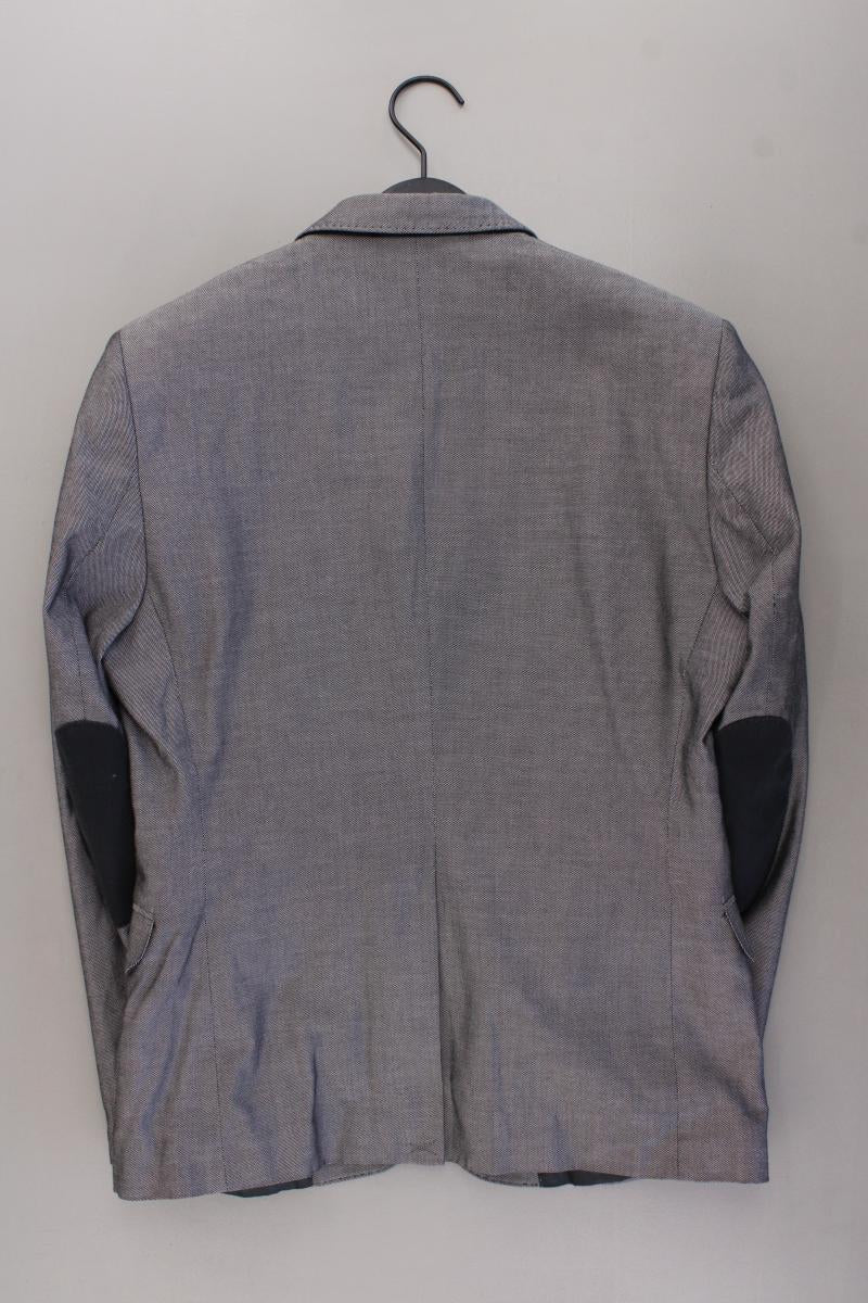 H&M Sakko für Herren Gr. 48 grau aus Baumwolle