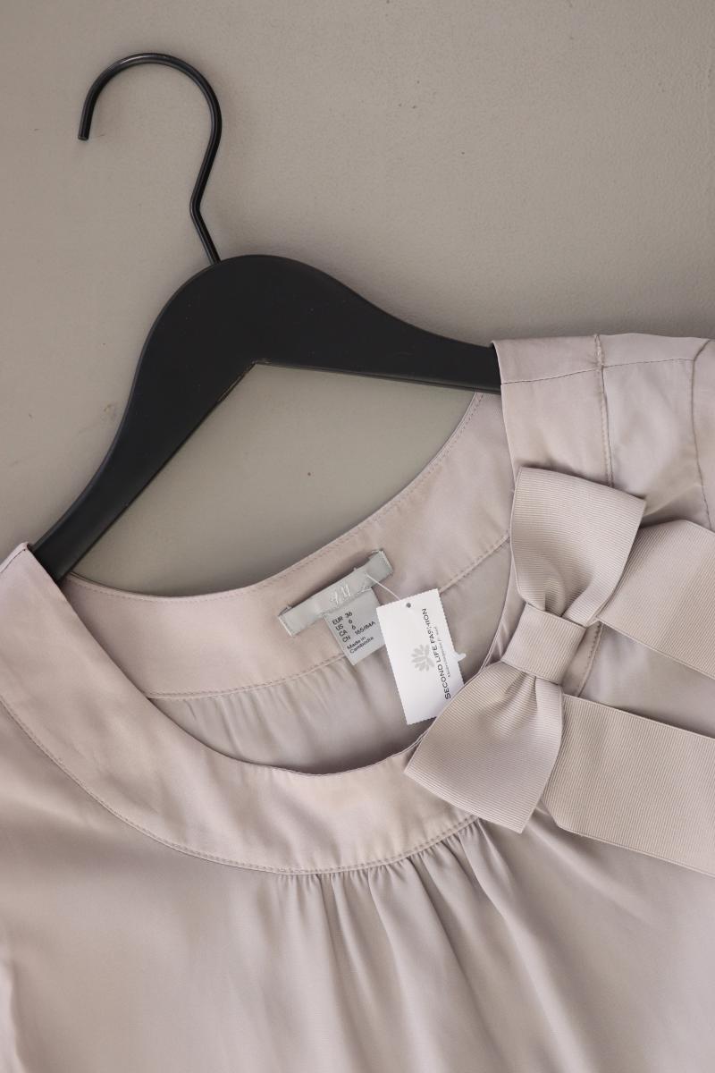 H&M Kurzarmkleid Gr. 36 grau aus Polyester