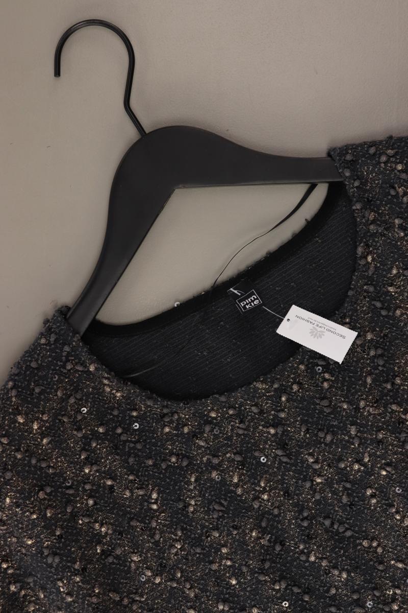 Pimkie Shirt mit Pailletten Gr. S Kurzarm grau aus Polyester