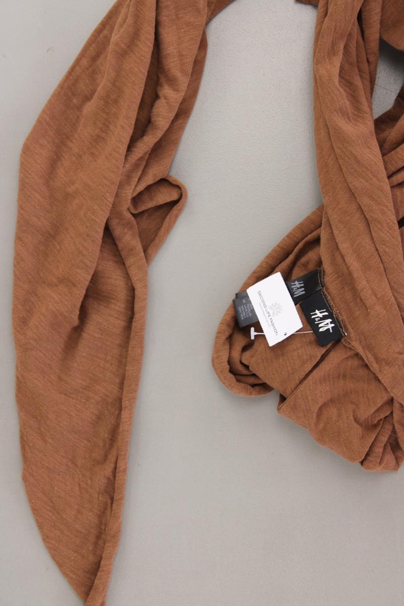 H&M Schal braun aus Baumwolle