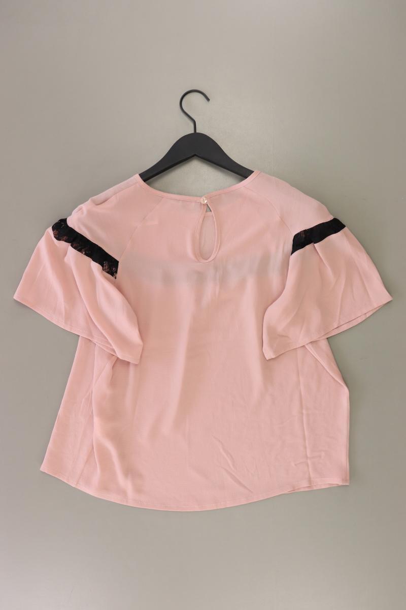 Kurzarmbluse Gr. 42 rosa aus Polyester