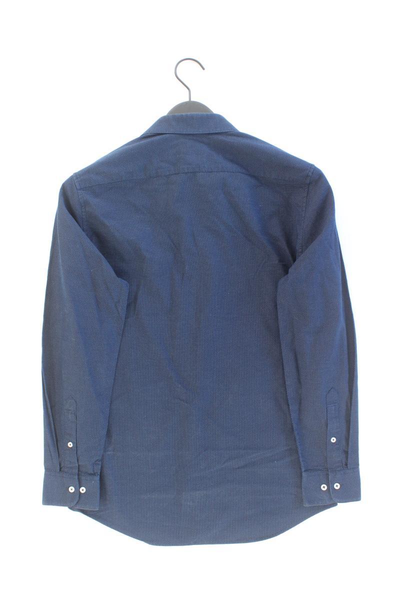 H&M Hemd für Herren Gr. S Langarm blau aus Baumwolle