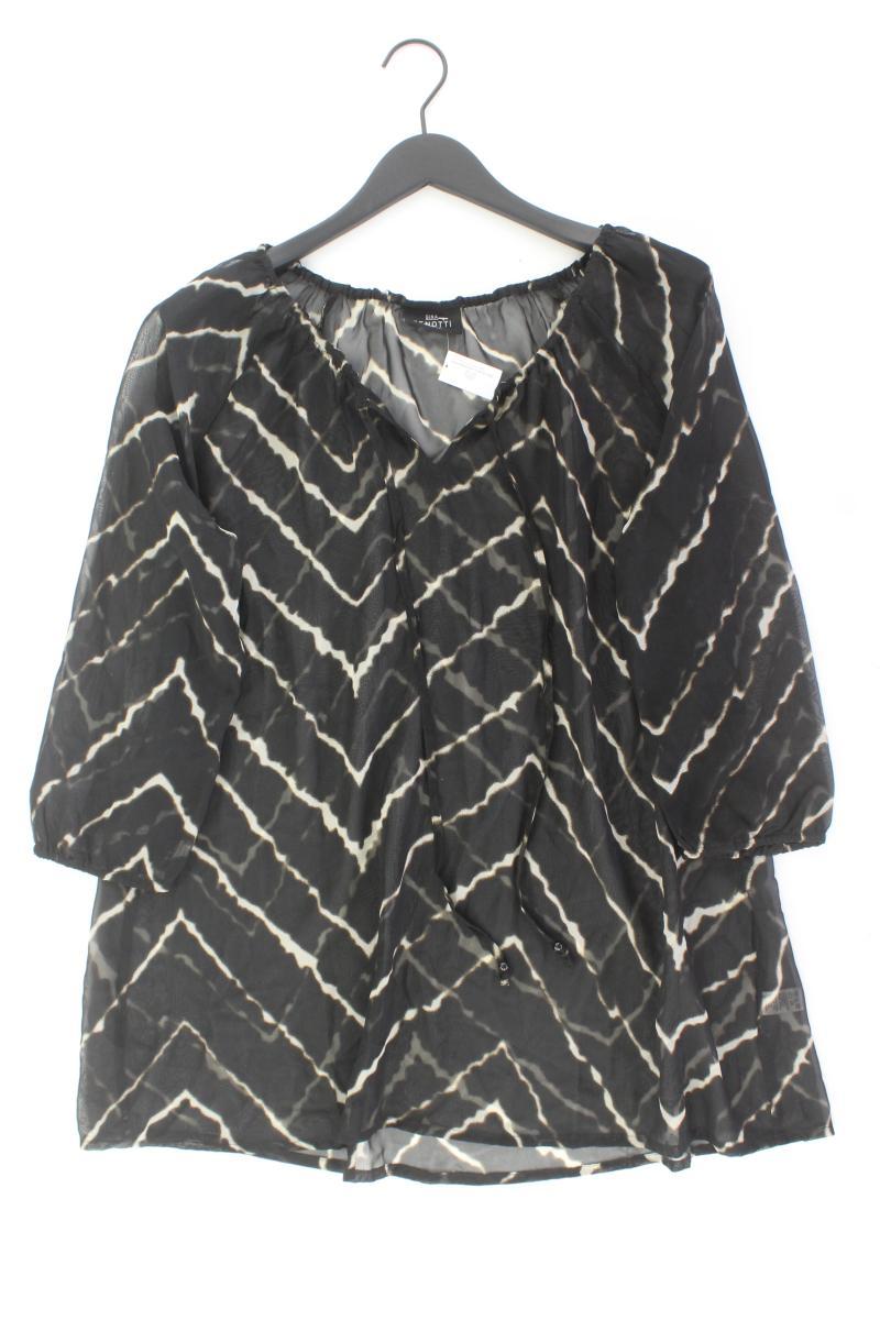 Bluse Gr. 40/44 3/4 Ärmel schwarz aus Polyester