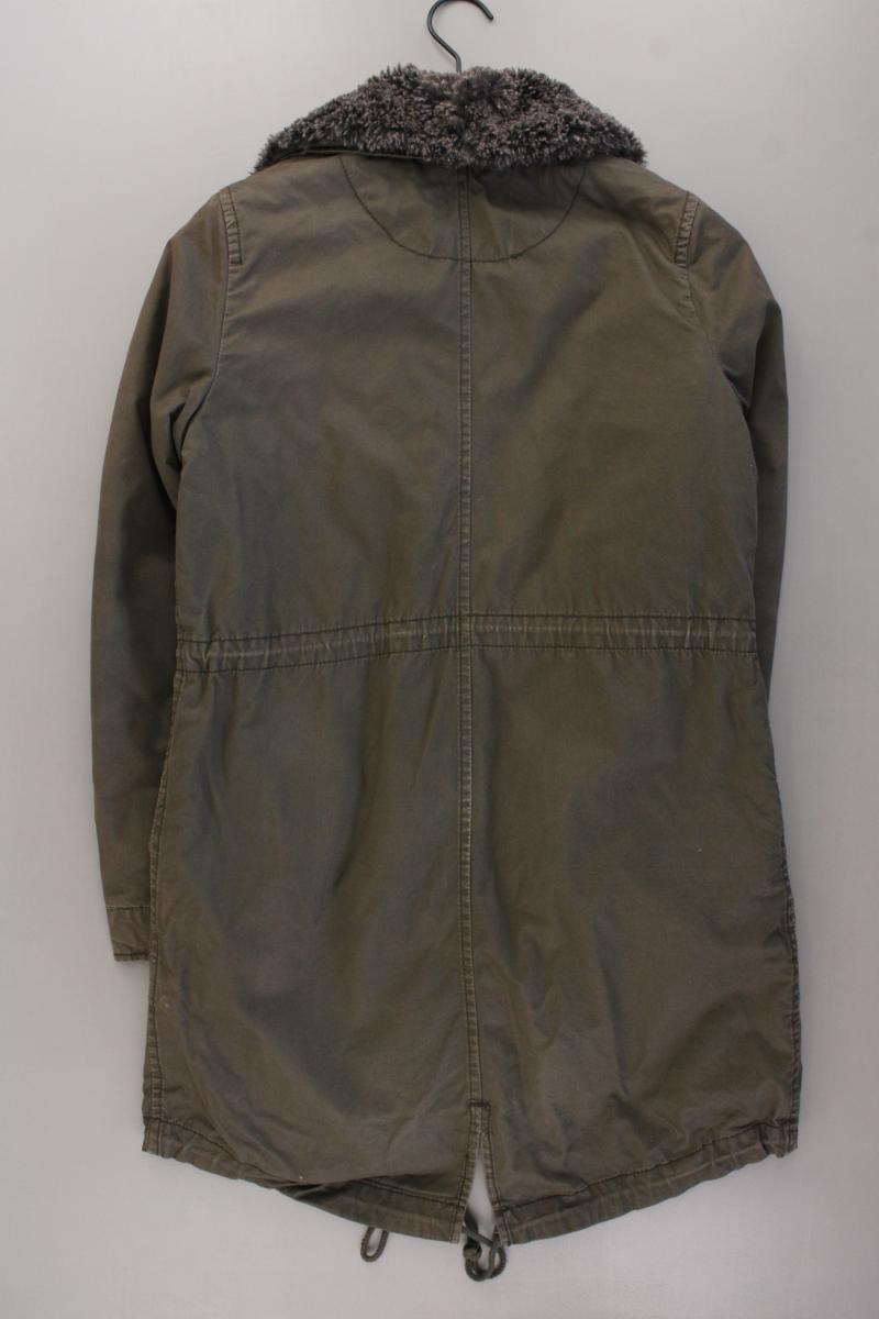 H&M Mantel Gr. 34 olivgrün aus Baumwolle