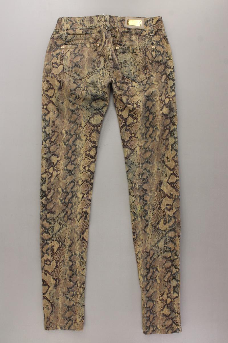 J-Welly Denim Hose Gr. 34 mit Tierdruck braun aus Baumwolle