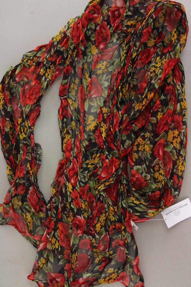 Tuch mit Blumenmuster rot aus Viskose