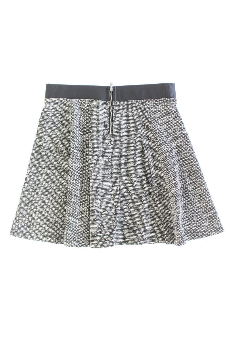 H&M Faltenrock Gr. S grau aus Baumwolle