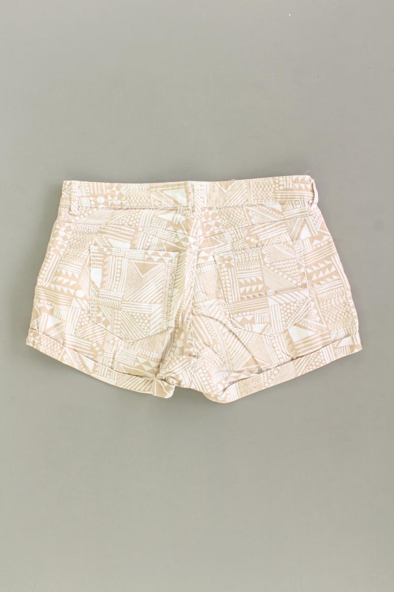 H&M Hotpants Gr. 36 geometrisches Muster creme aus Baumwolle