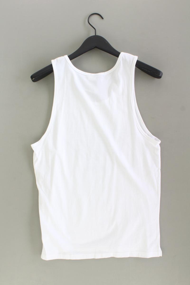H&M Trägertop für Herren Gr. S weiß aus Baumwolle