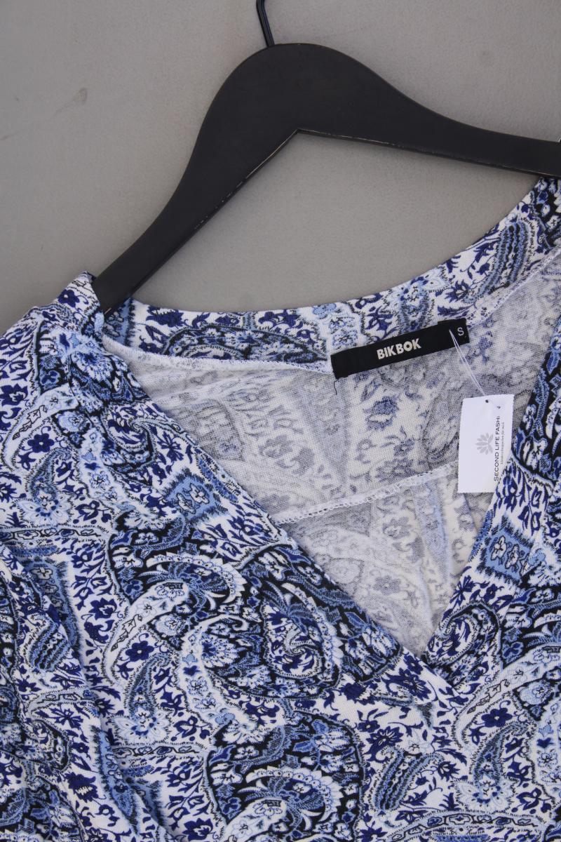 BIK BOK Shirt mit V-Ausschnitt Gr. S 3/4 Ärmel blau