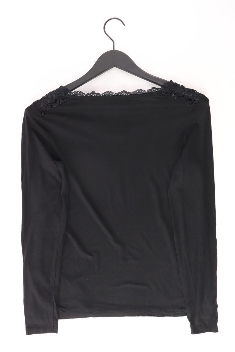 s.Oliver Shirt mit Spitze Gr. 36 Langarm schwarz aus Viskose
