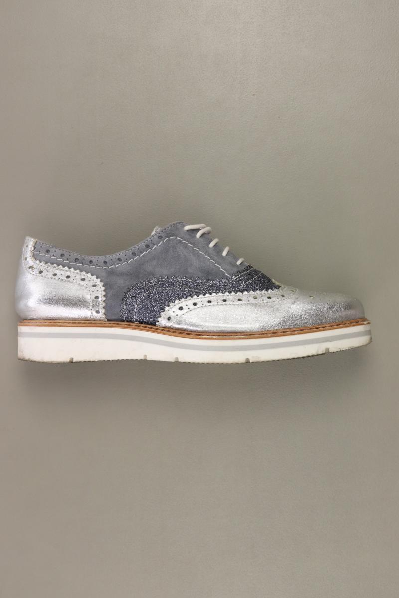 Varese Schuhe Gr. 38 silber aus Leder