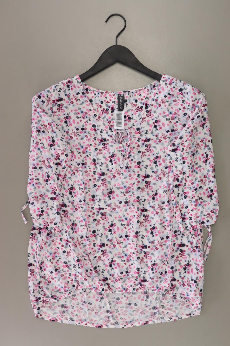 Bluse Gr. 36 3/4 Ärmel weiß aus Baumwolle
