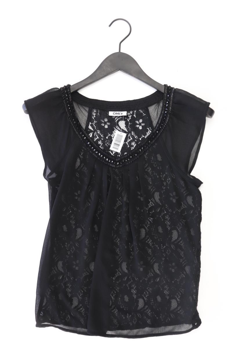 Second Hand Outfit Größe XS mit Spitzenbluse in Gr. 34, H&M Jeansrock in Gr. 34