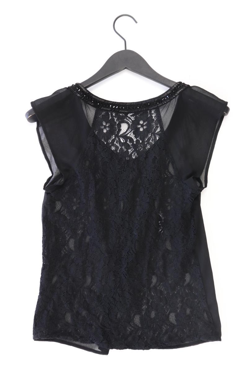 Only Chiffonbluse Gr. 34 Kurzarm schwarz aus Polyester