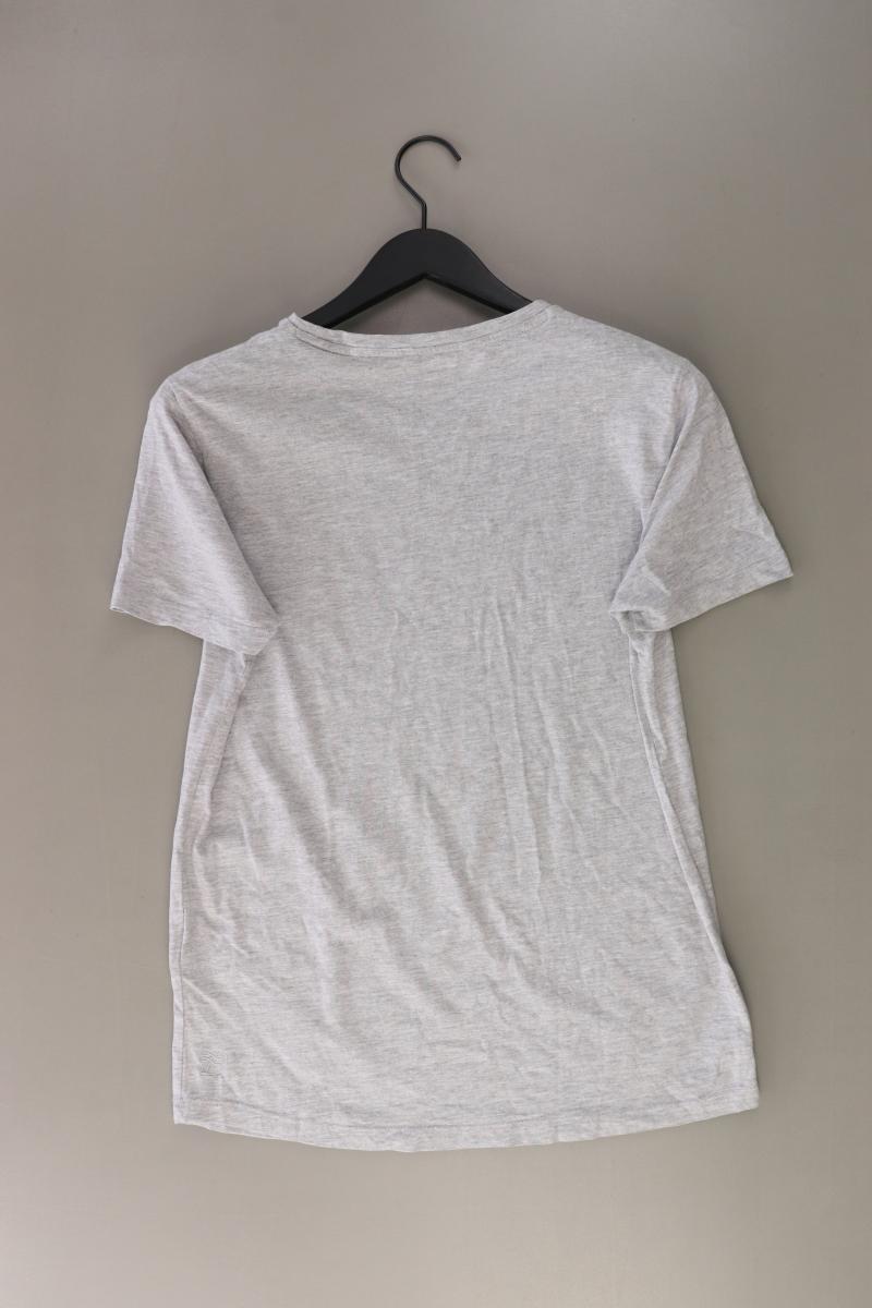 Tom Tailor (Denim) Printshirt für Herren Gr. M Kurzarm grau aus Baumwolle