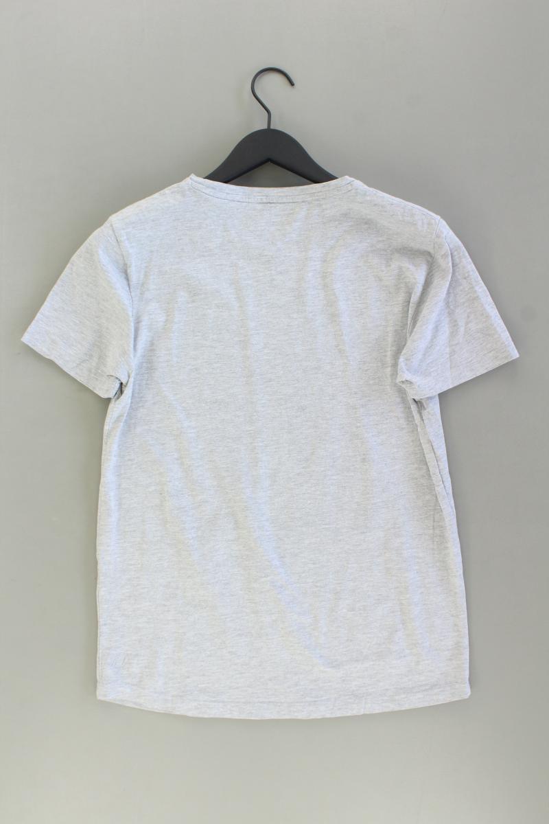 Tom Tailor (Denim) Printshirt für Herren Gr. M Kurzarm grau aus Baumwolle