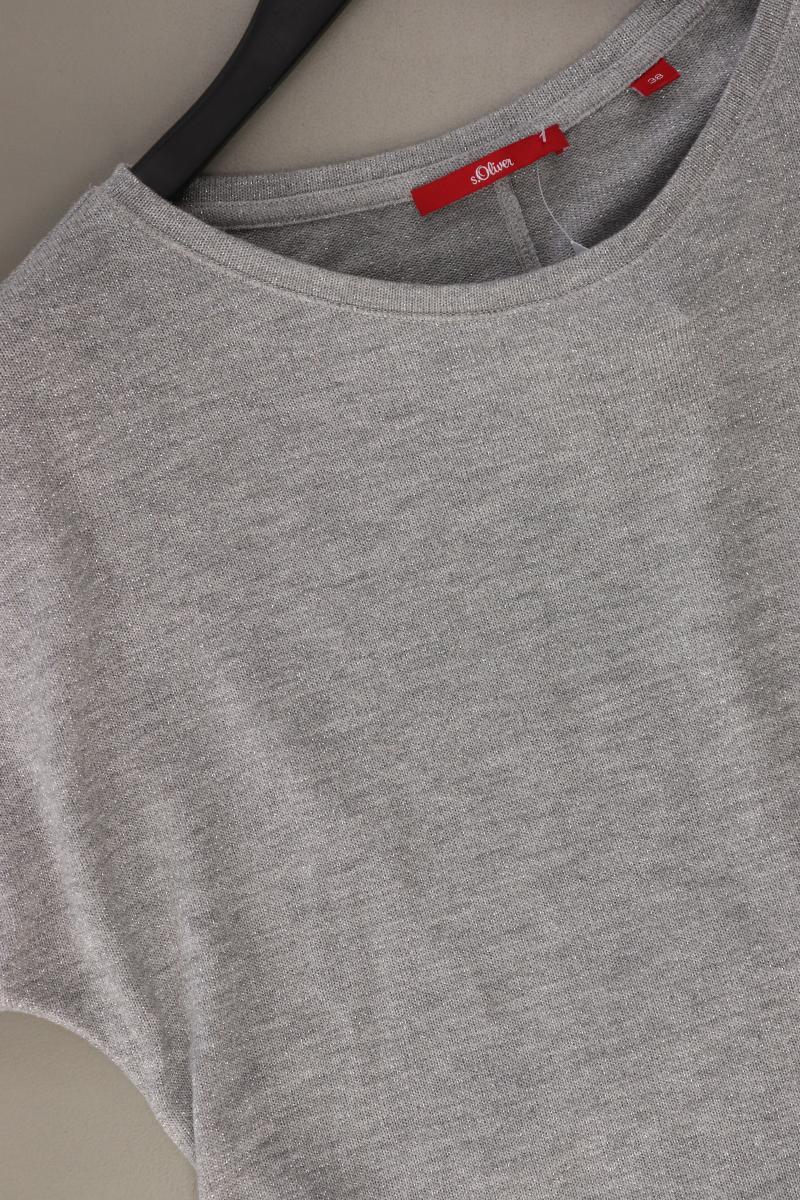 s.Oliver Shirt mit Glitzer Gr. 38 Kurzarm silber