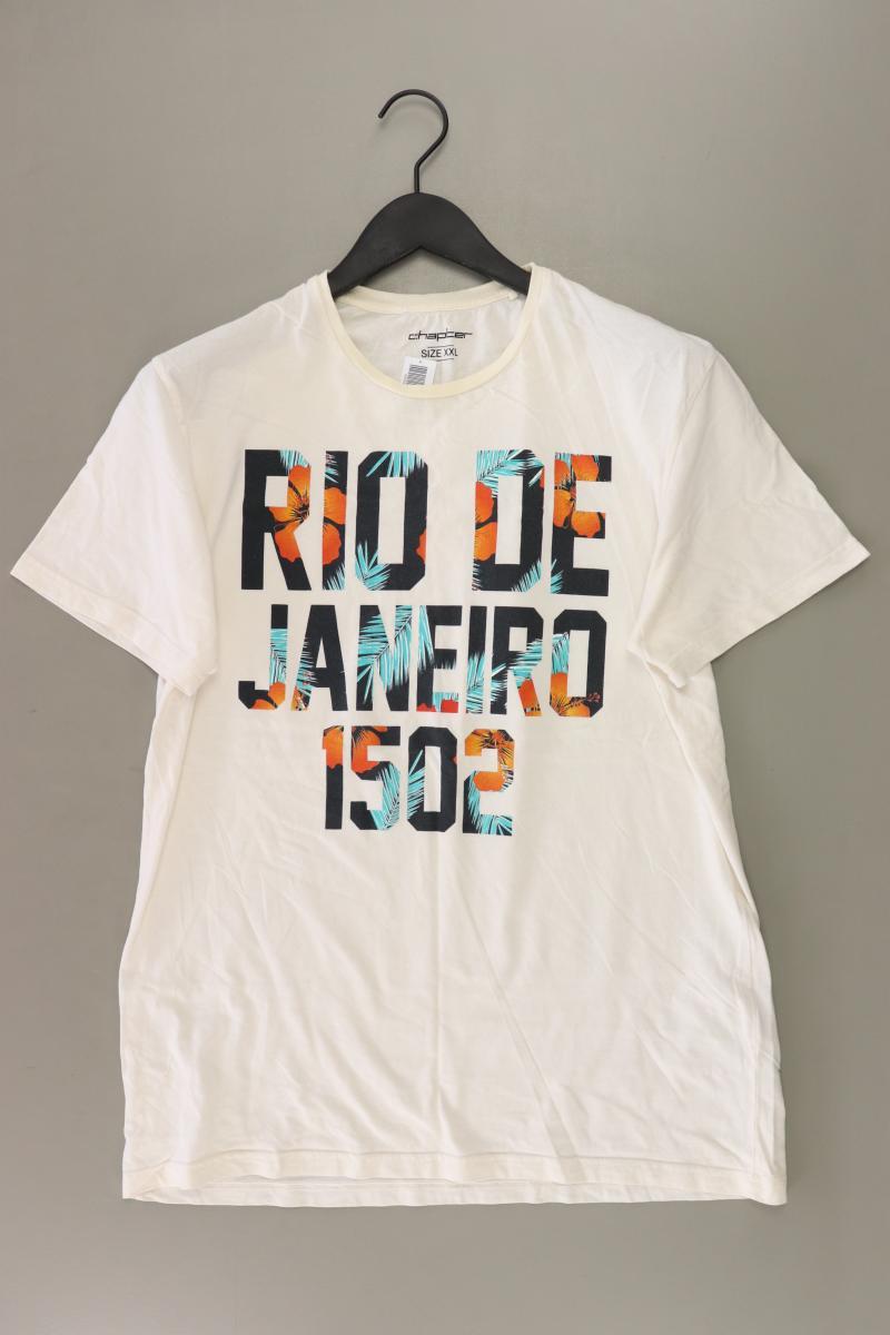 T-Shirt für Herren Gr. XXL Kurzarm creme aus Baumwolle