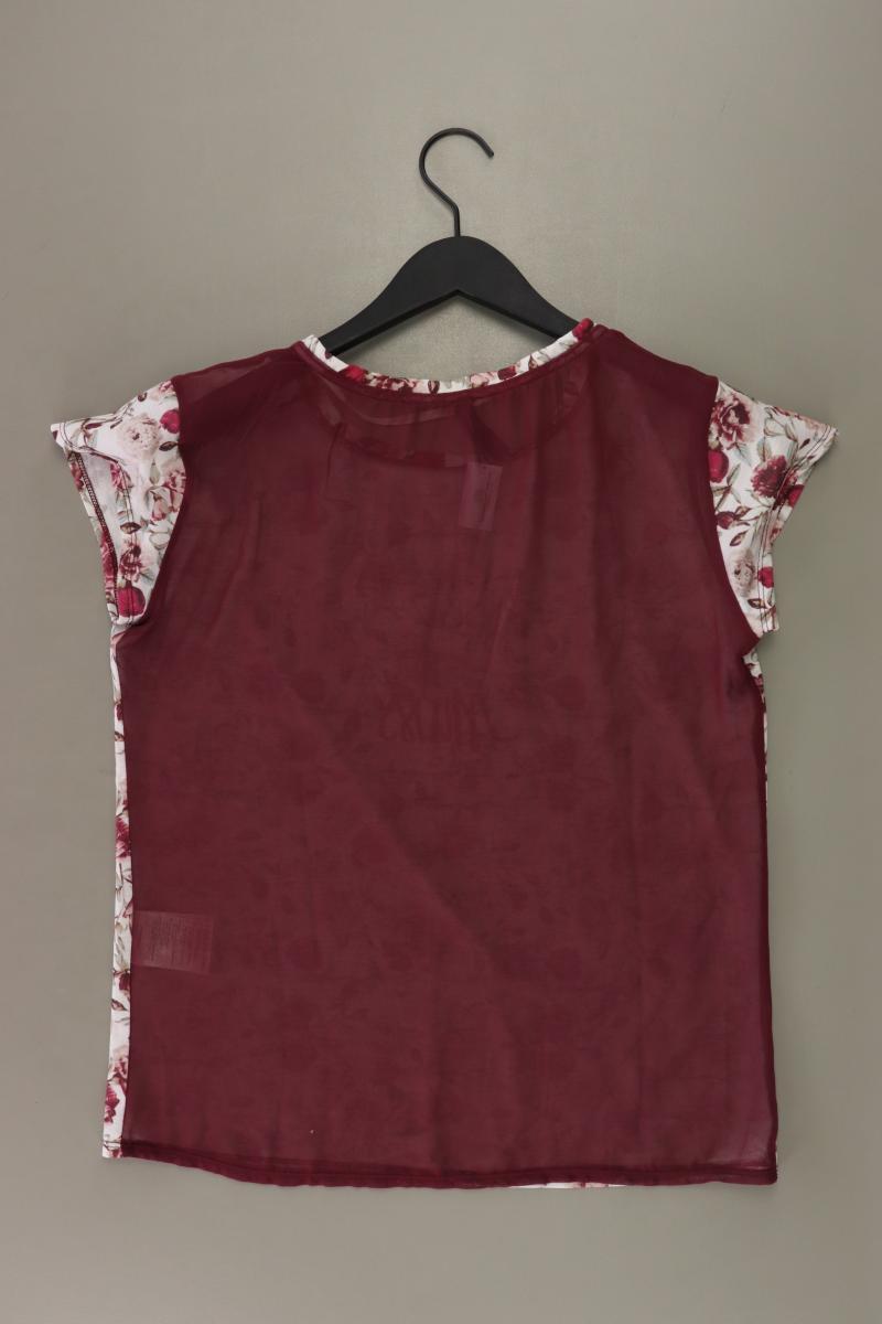 Page One T-Shirt Gr. M mit Blumenmuster Kurzarm rot