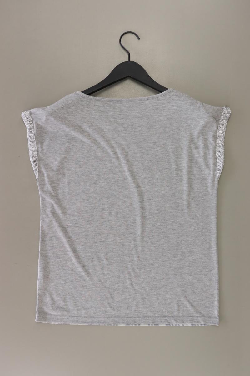 Geisha Printshirt Gr. 38 Kurzarm grau