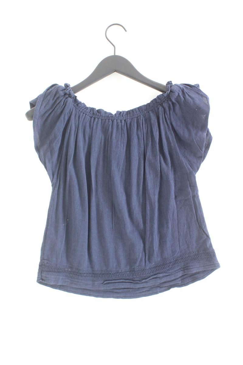 Hollister Kurzarmbluse Gr. S blau aus Baumwolle