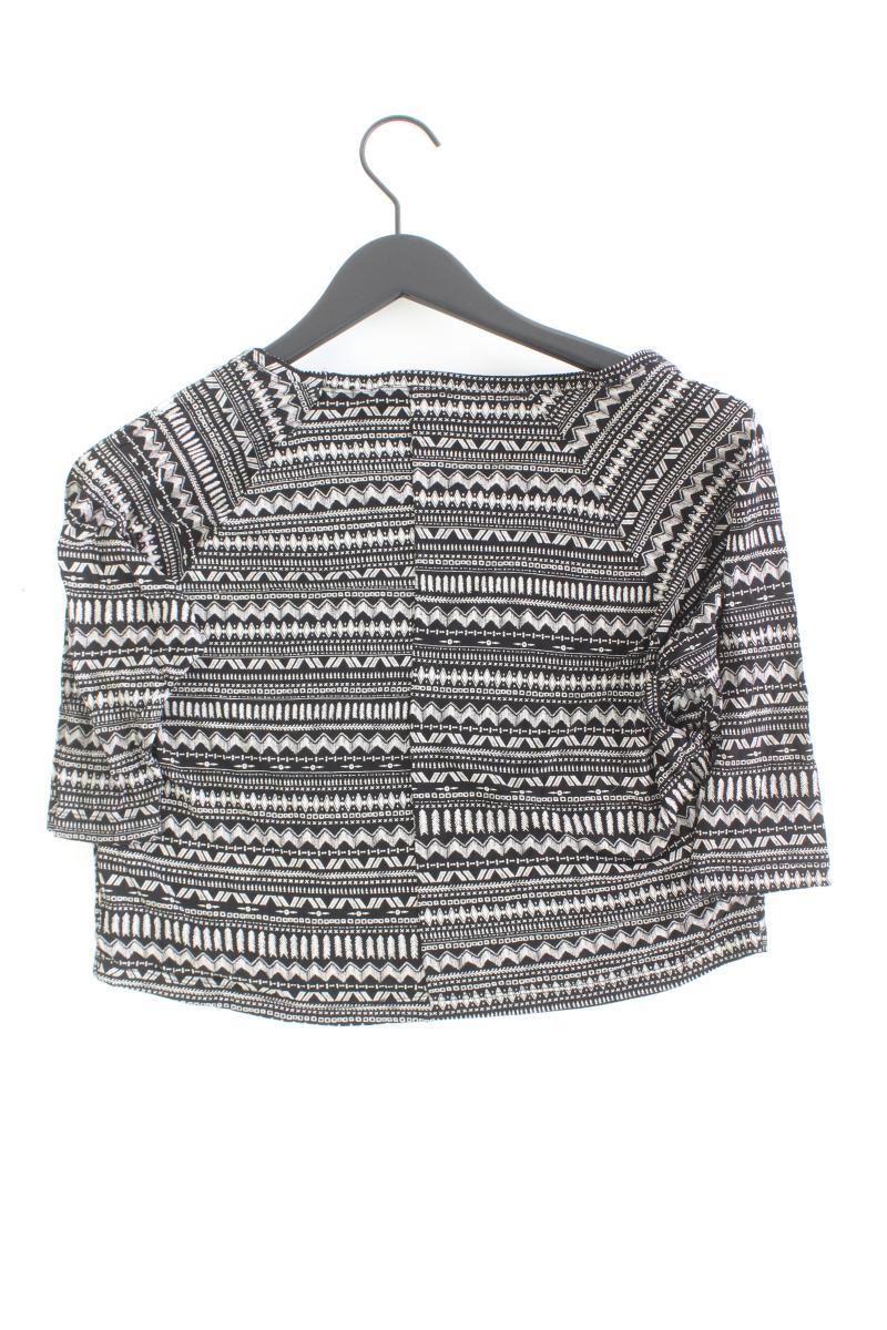 Pull&Bear Cropped Shirt Gr. S 3/4 Ärmel schwarz aus Baumwolle