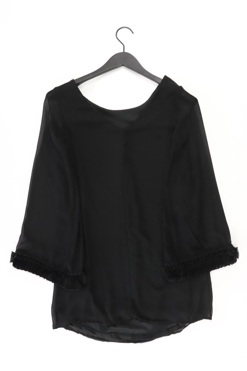 Langarmkleid Gr. 36 schwarz aus Polyester
