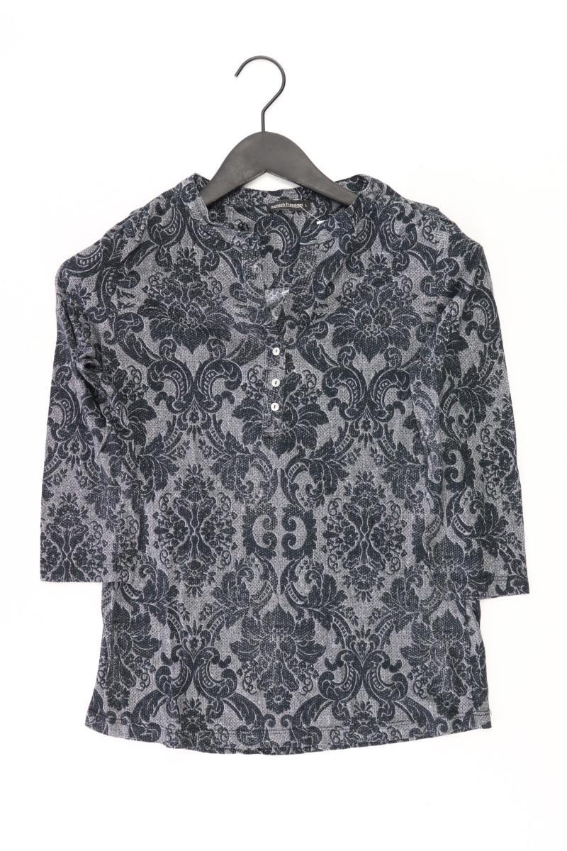 munich freedom Bluse Gr. L 3/4 Ärmel grau aus Baumwolle