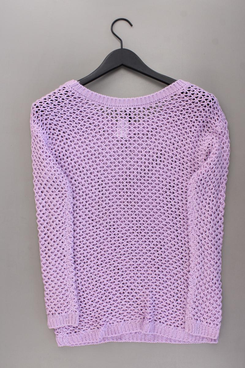 Fishbone Grobstrickpullover Gr. S lila aus Polyacryl