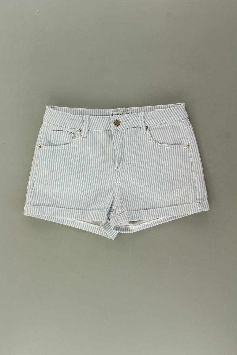 Stradivarius Hotpants Gr. 34 gestreift blau aus Baumwolle