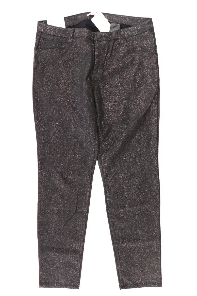 H&M Straight Jeans Gr. 44 neu mit Etikett mit Glitzer schwarz aus Polyester