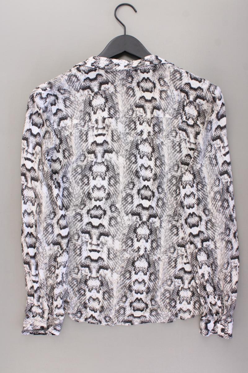H&M Divided Langarmbluse Gr. 40 mit Tierdruck grau aus Viskose