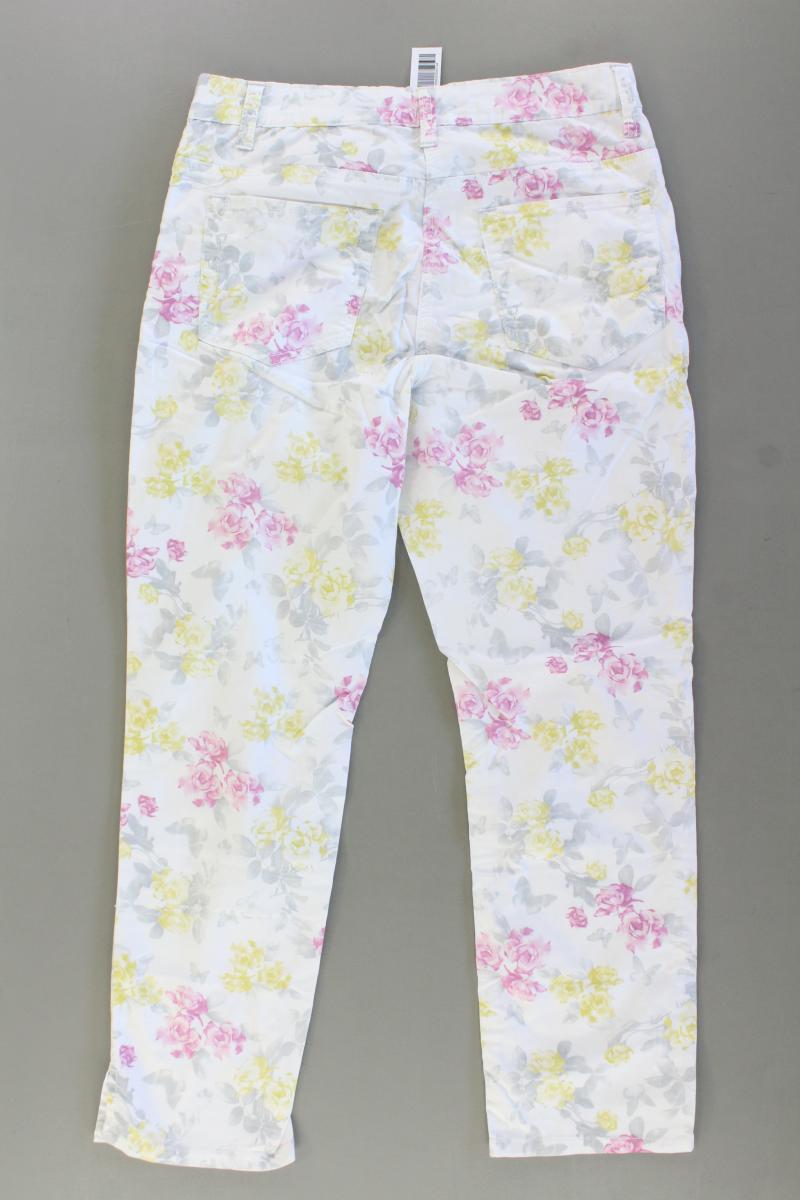 Gina Benotti Hose Gr. 38 mit Blumenmuster mehrfarbig