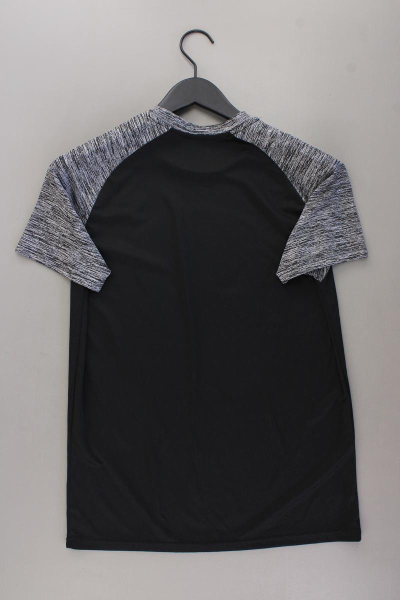 T-Shirt für Herren Gr. S Kurzarm grau aus Polyester