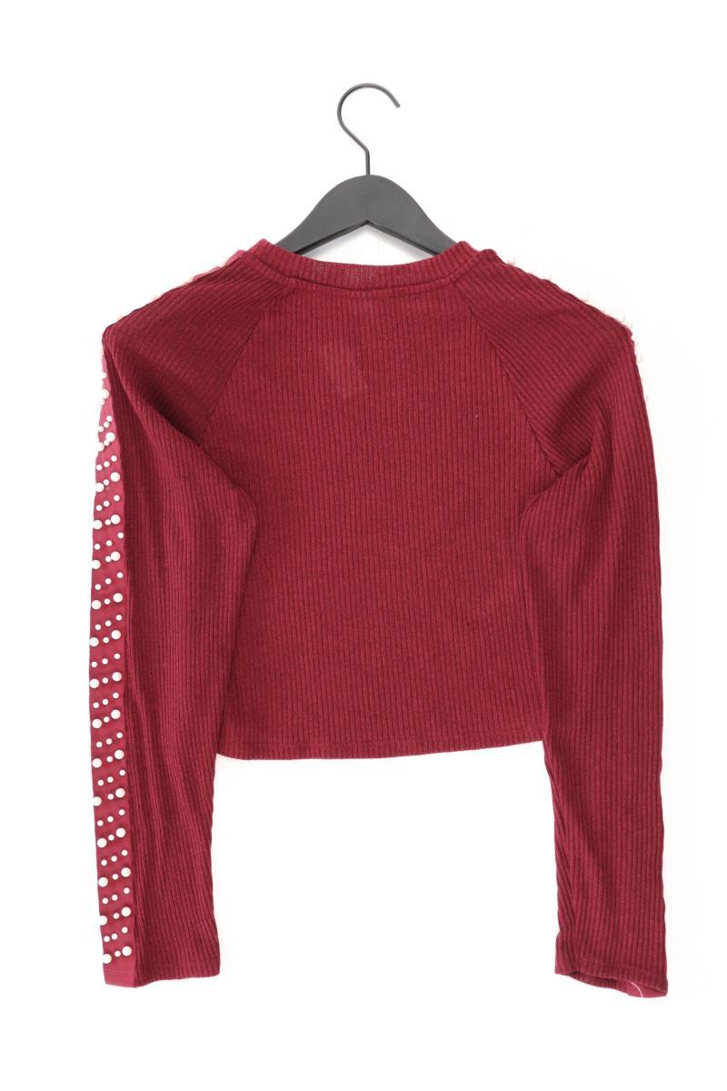 H&M Strickshirt Gr. S Langarm rot aus Polyester