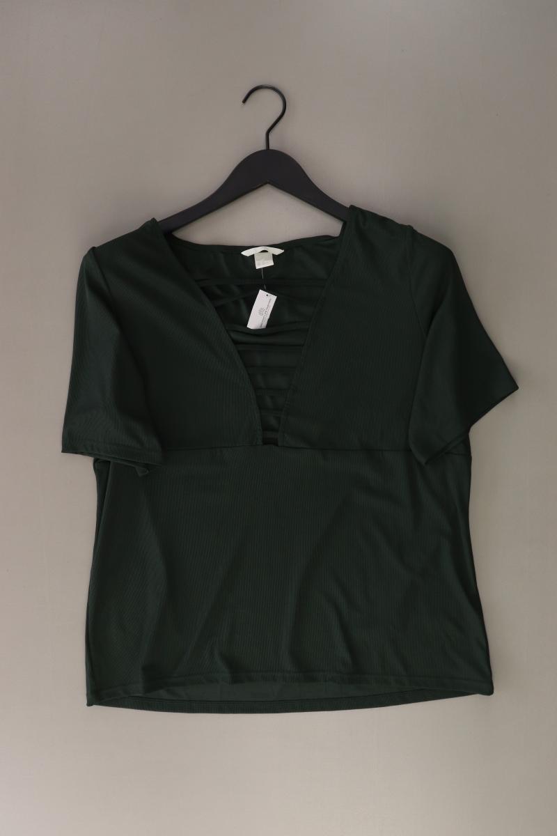 H&M Shirt Gr. XL neuwertig Kurzarm grün aus Polyester