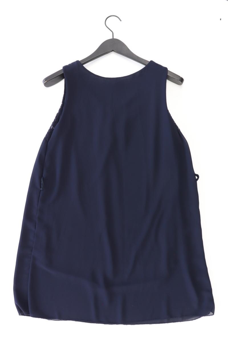 Chiffonkleid Gr. L Ärmellos blau aus Polyester