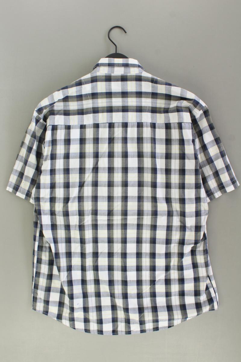 Lerros Karohemd für Herren Gr. M kariert Kurzarm grau