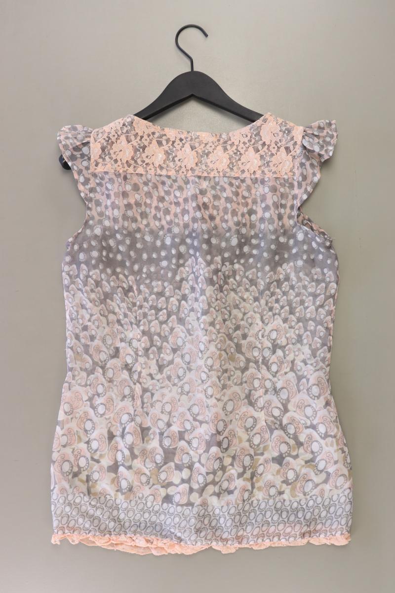 Street One Kurzarmbluse Gr. 40 mit Gürtel grau aus Polyester