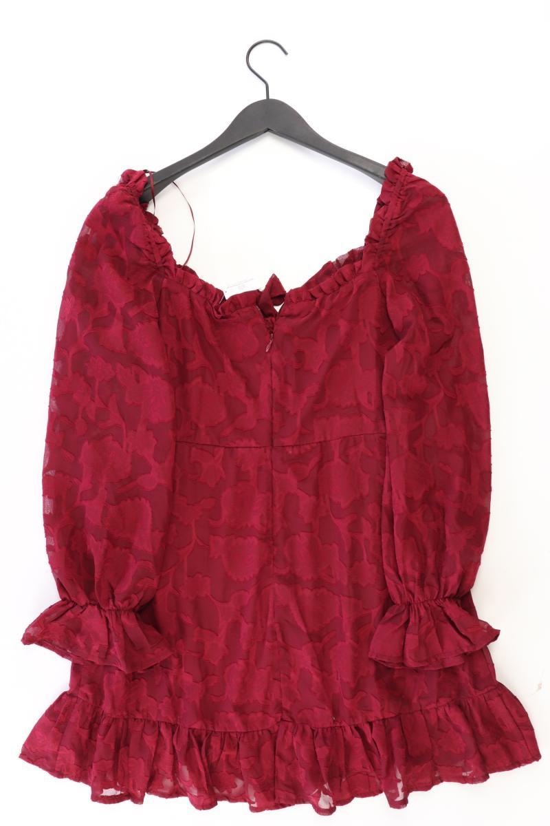 Langarmkleid Gr. UK 12 (M) rot aus Polyester