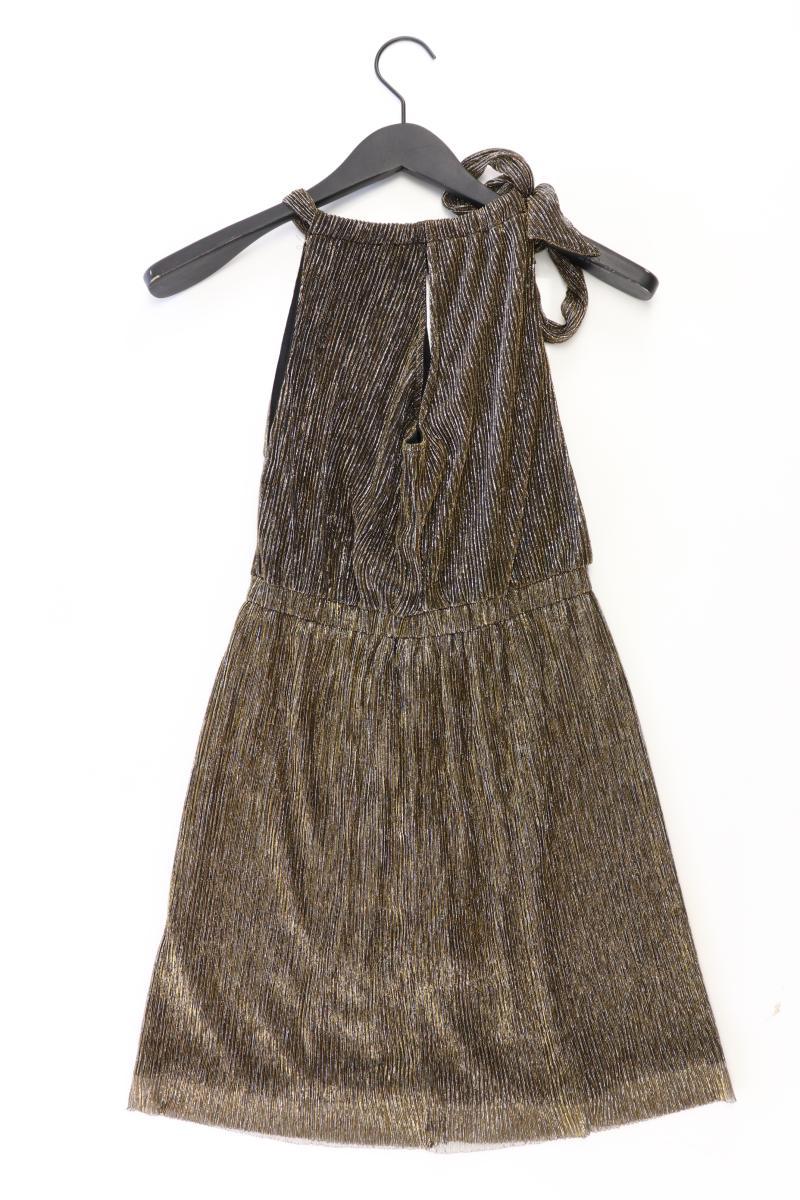 H&M Abendkleid Gr. 36 Träger mit Glitzer gold aus Polyester