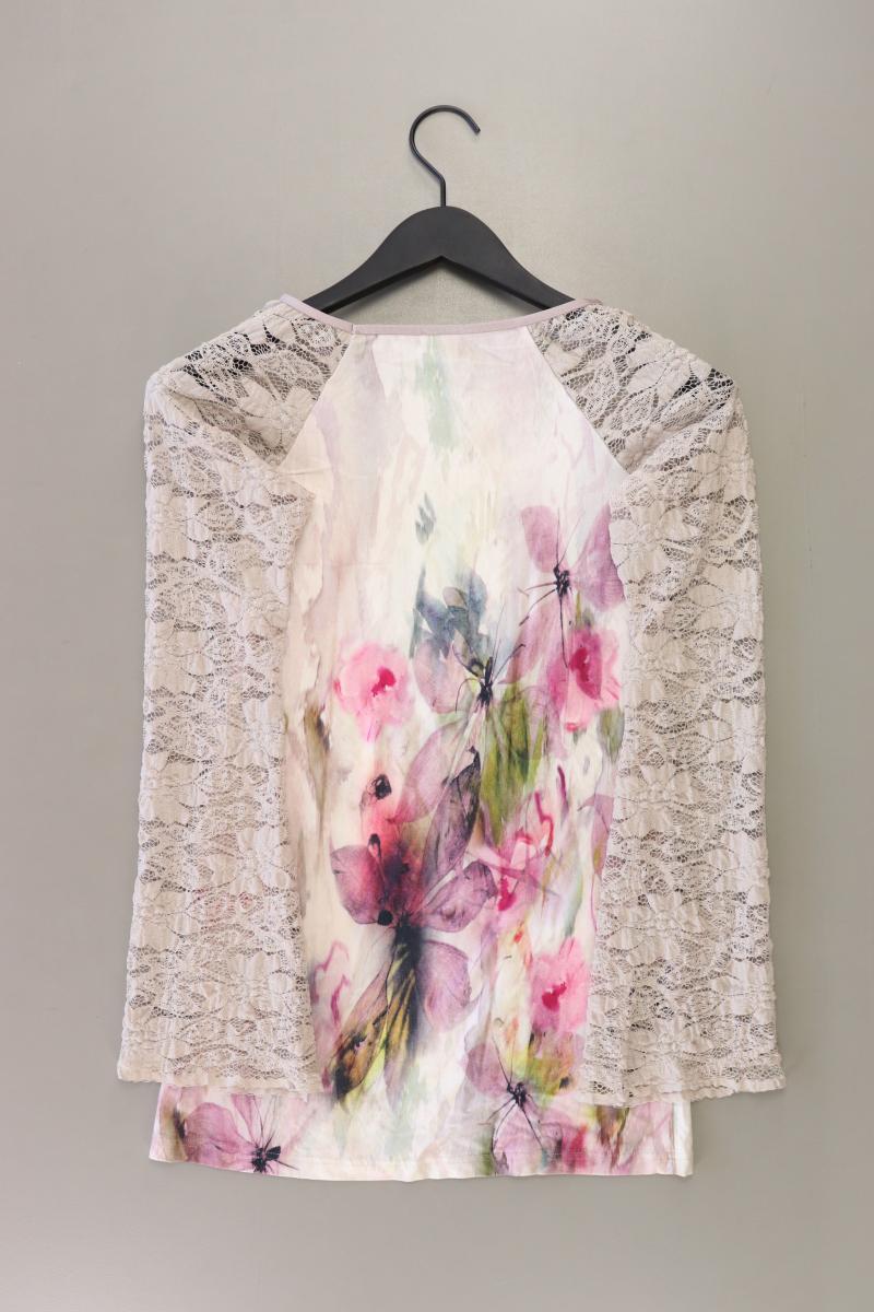 Alba Moda Shirt mit Spitze Gr. 34 Langarm mehrfarbig aus Viskose