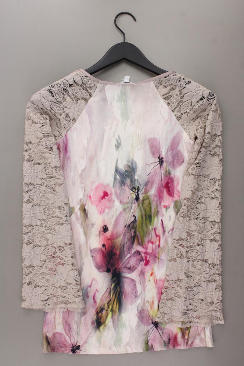 Alba Moda Shirt mit Spitze Gr. 34 mit Blumenmuster Langarm mehrfarbig