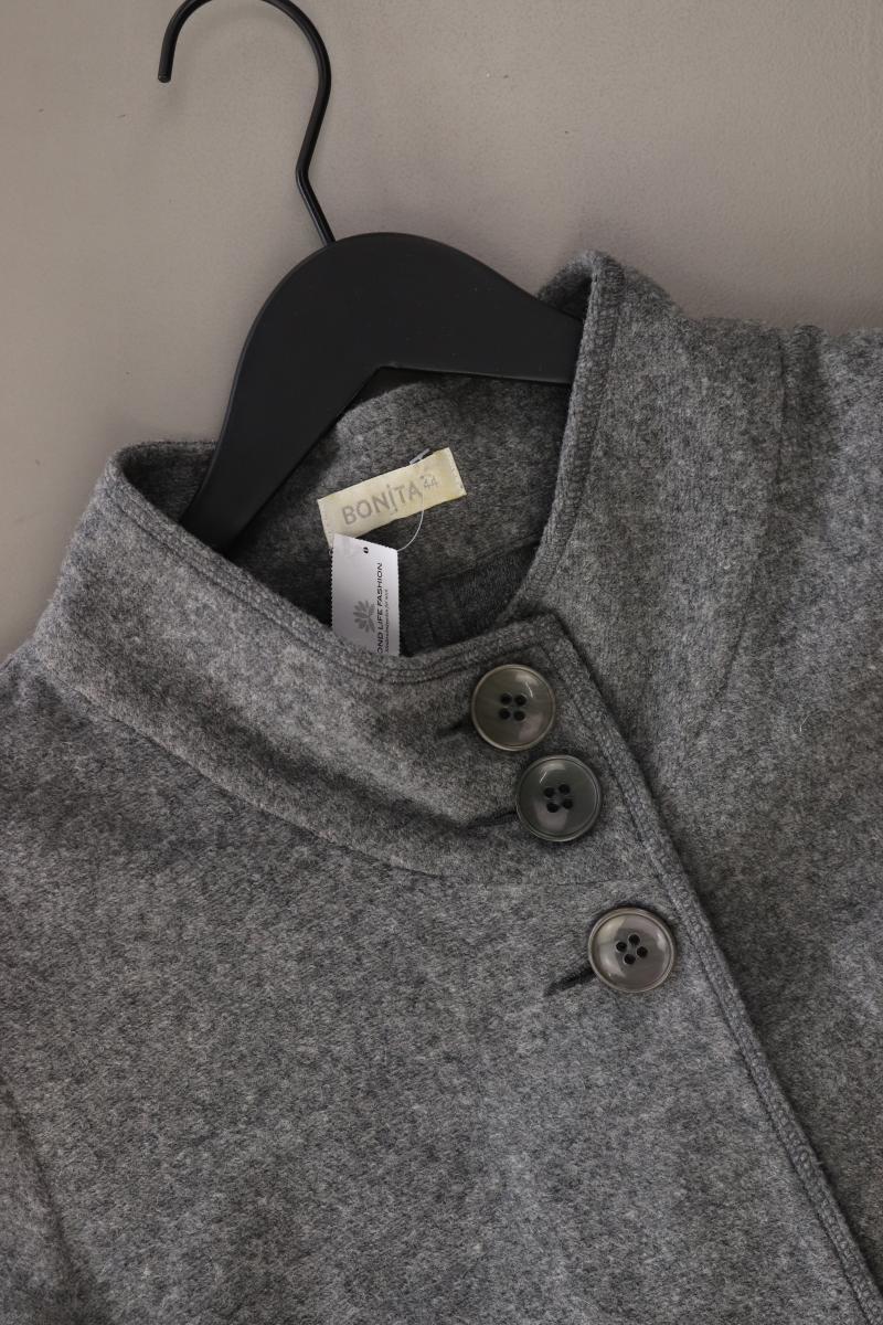 Bonita Kurzarmcardigan mit Wolle Gr. 44 grau aus Polyester