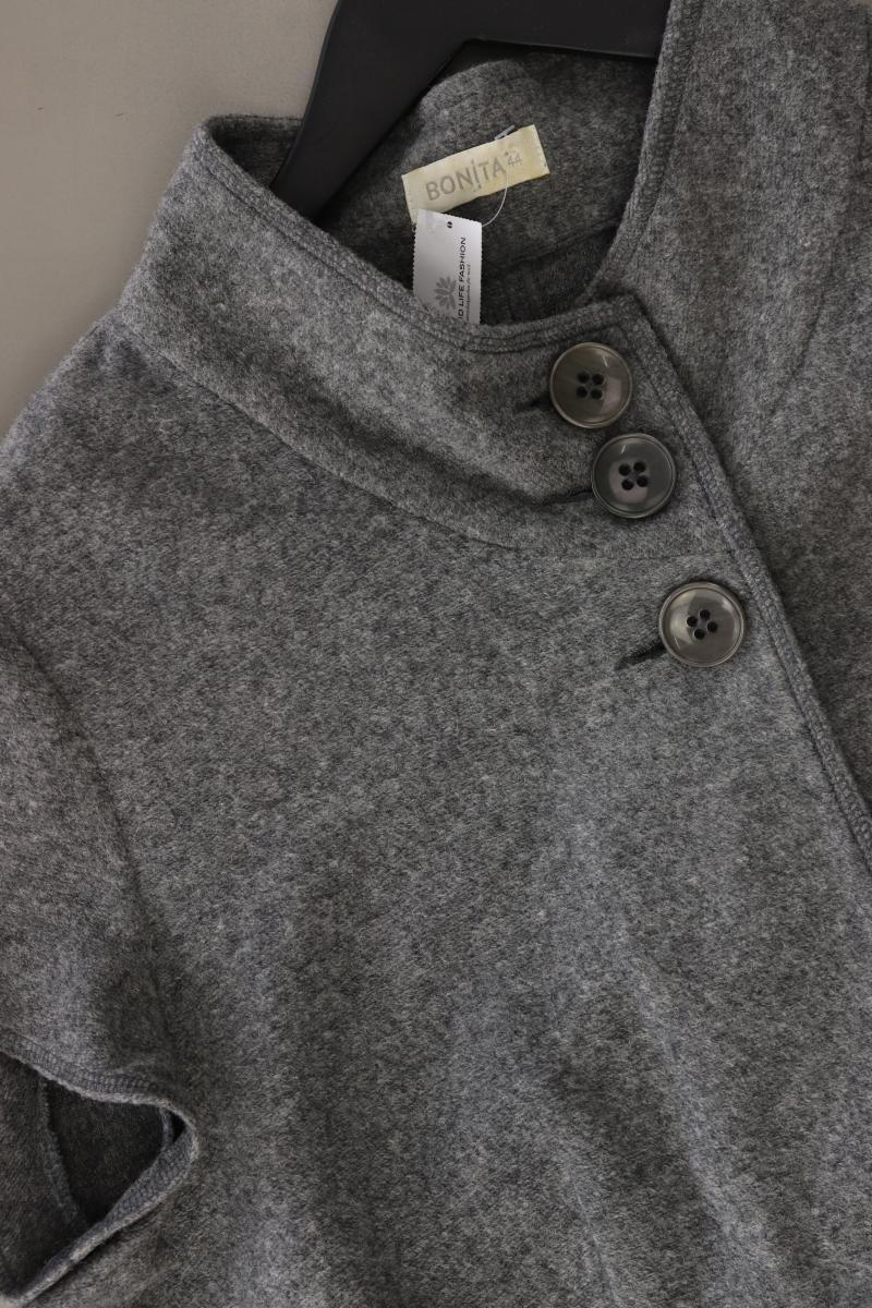 Bonita Kurzarmcardigan mit Wolle Gr. 44 grau aus Polyester