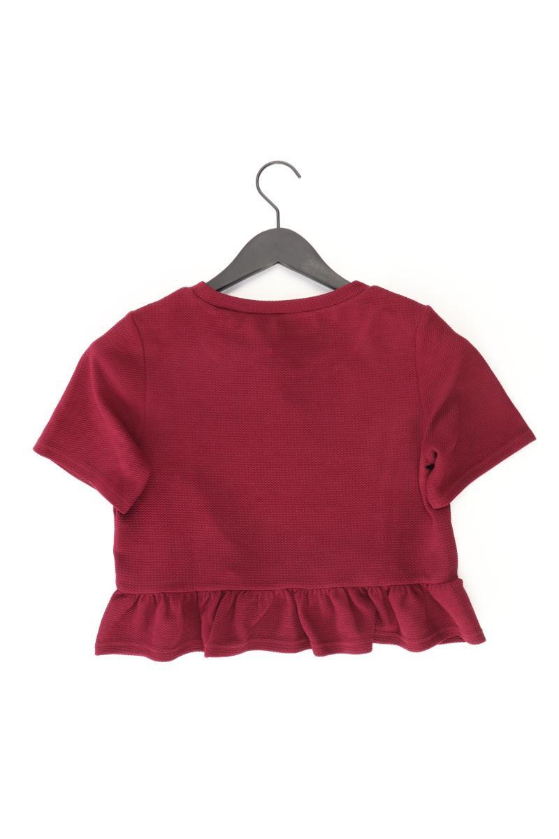 H&M Cropped Shirt Gr. S Kurzarm rot aus Polyester